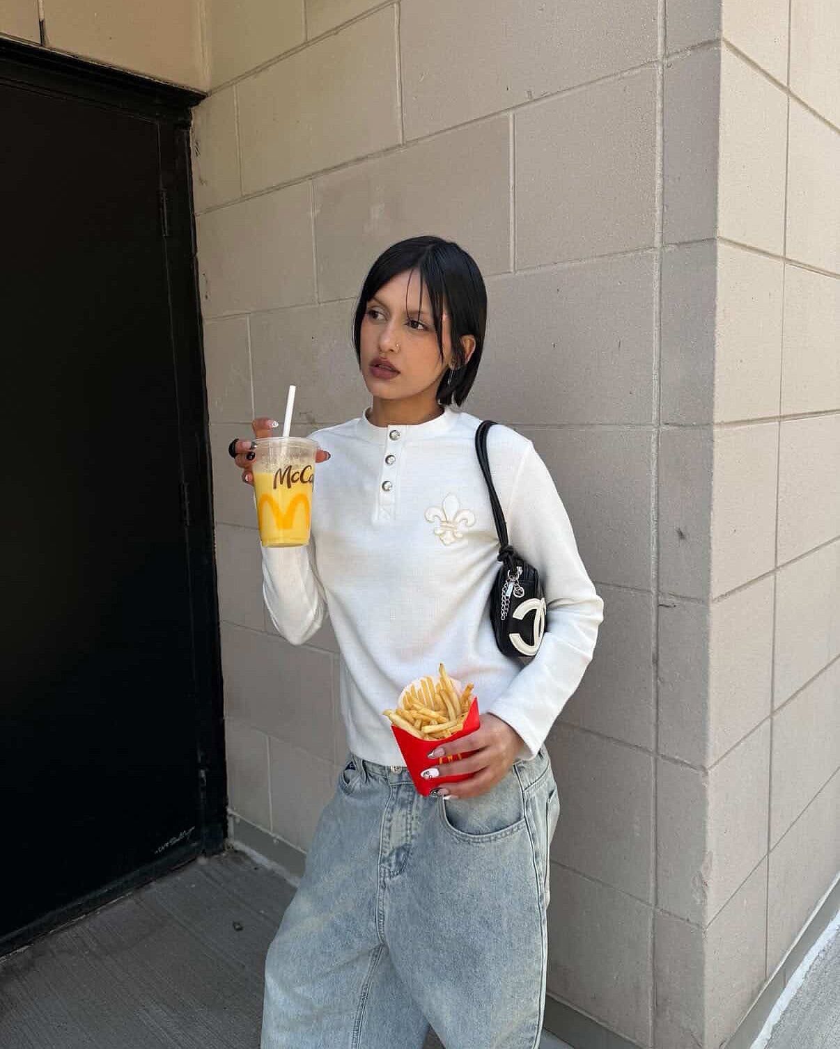 Écru Waffle Longsleeve