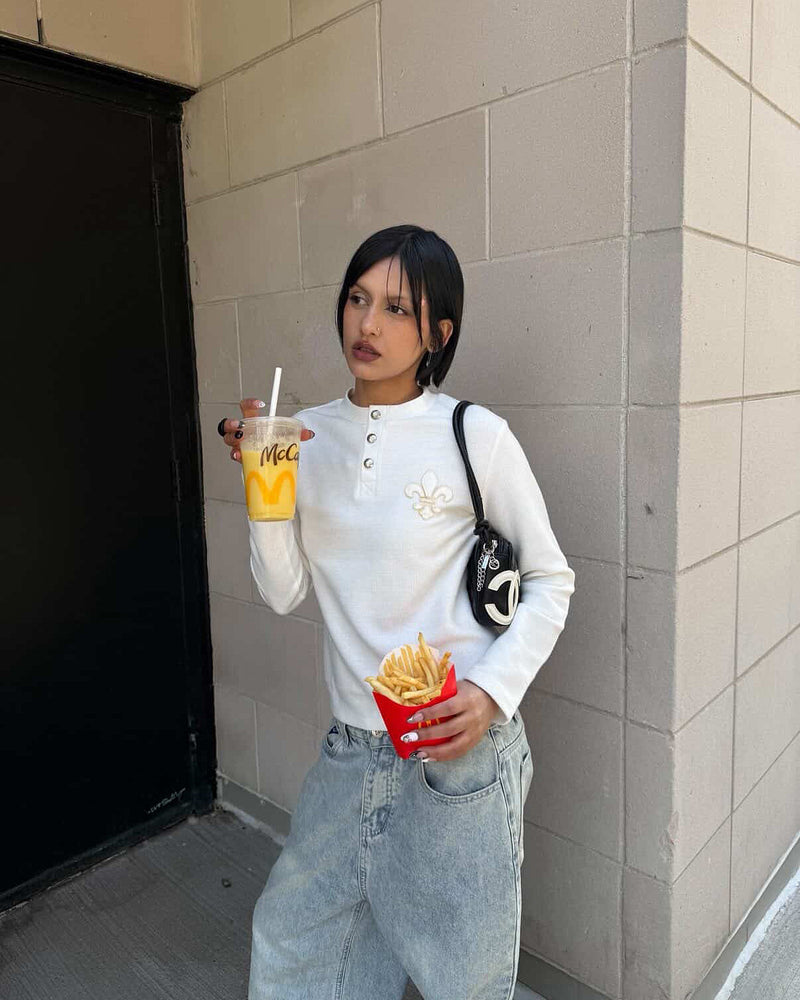 Écru Waffle Longsleeve