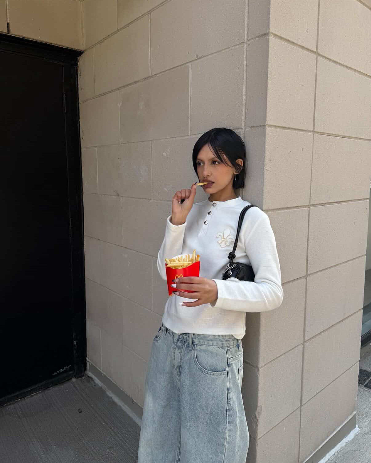 Écru Waffle Longsleeve